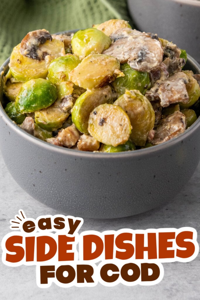 side dishes for cod - Creamy Brussels Sprouts with Pancetta copy