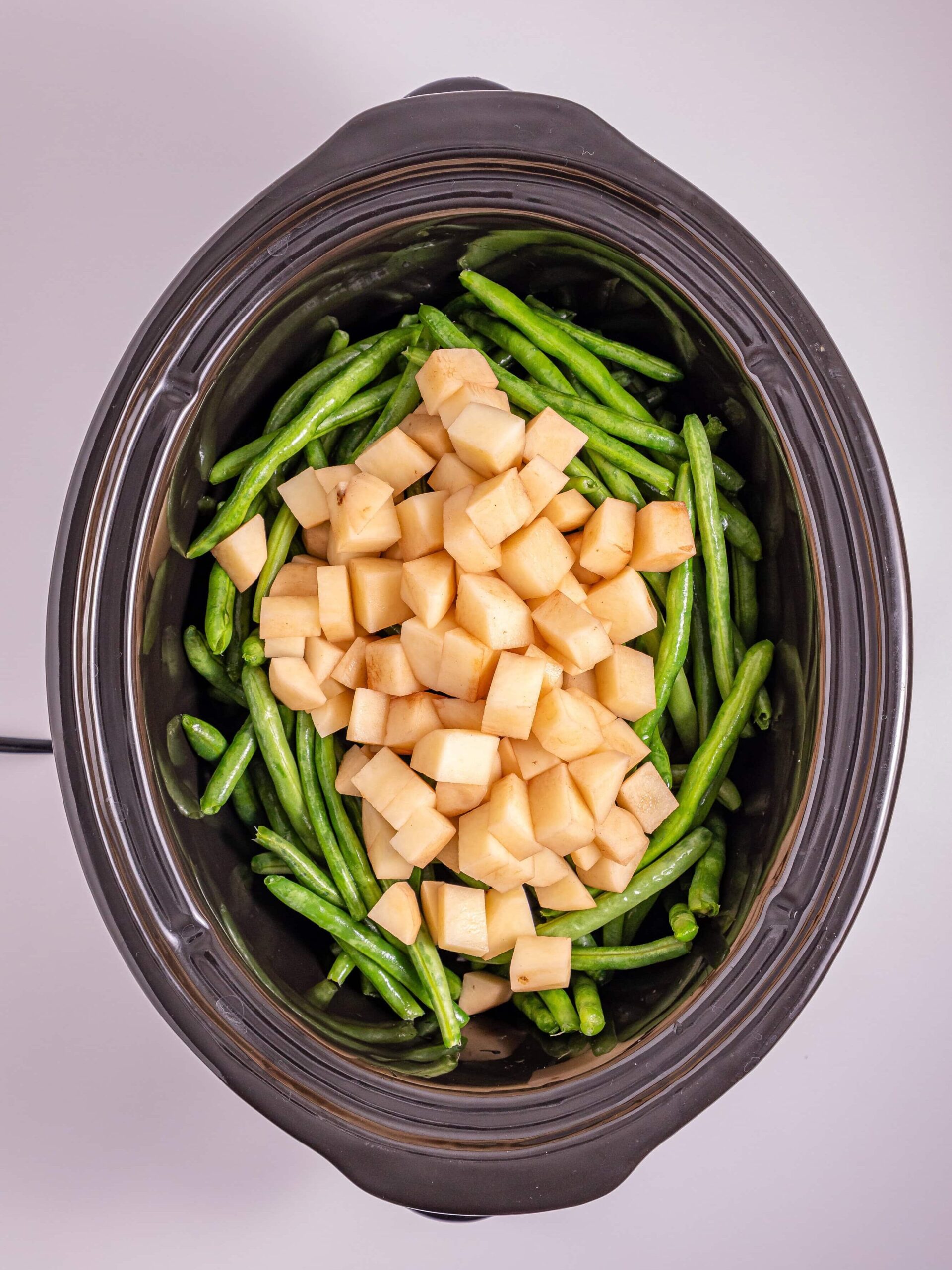Slow Cooker Southern Green Beans Process Photo