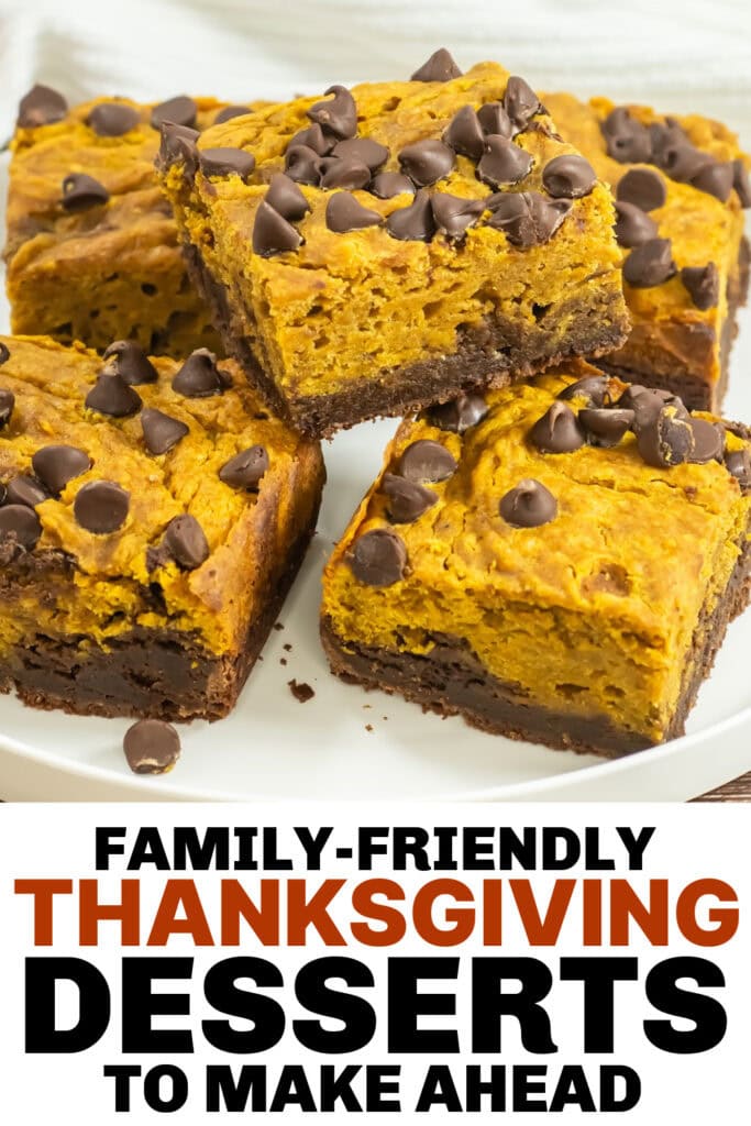 thanksgiving desserts - Pumpkin Brownies copy