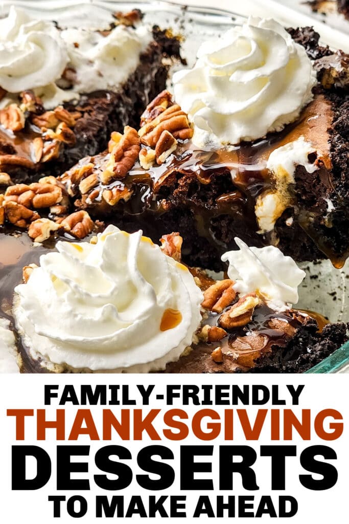 thanksgiving desserts - Turtle Brownie Pie copy