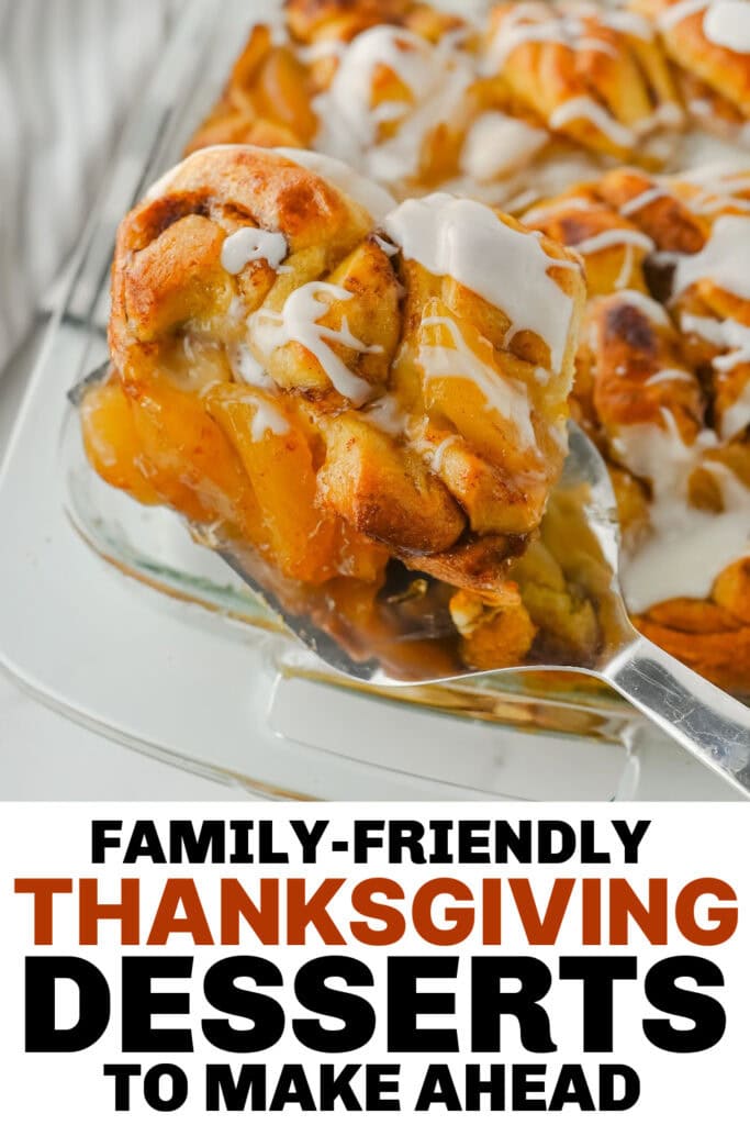 thanksgiving desserts -Warm Apple Cinnamon Roll Bake copy