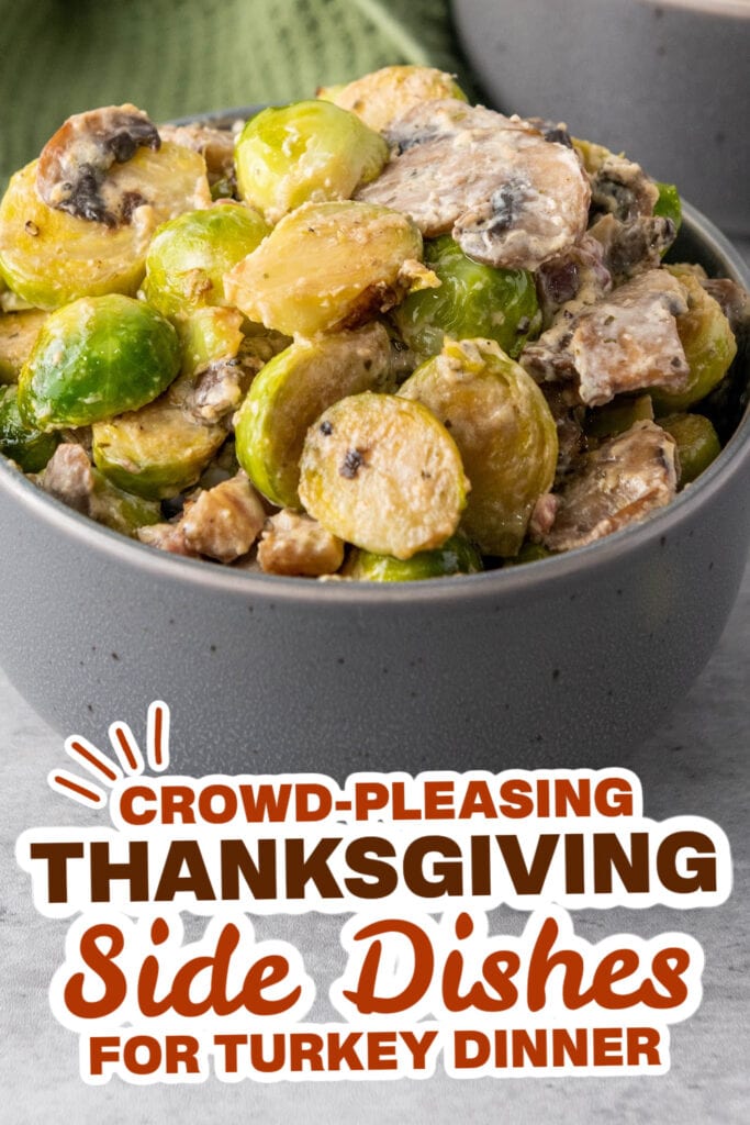 thanksgiving side dish recipes -Creamy Brussels Sprouts with Pancetta