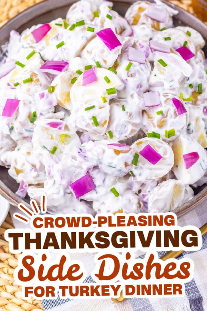 thanksgiving side dish recipes - Sour Cream And Onion Potato Salad copy