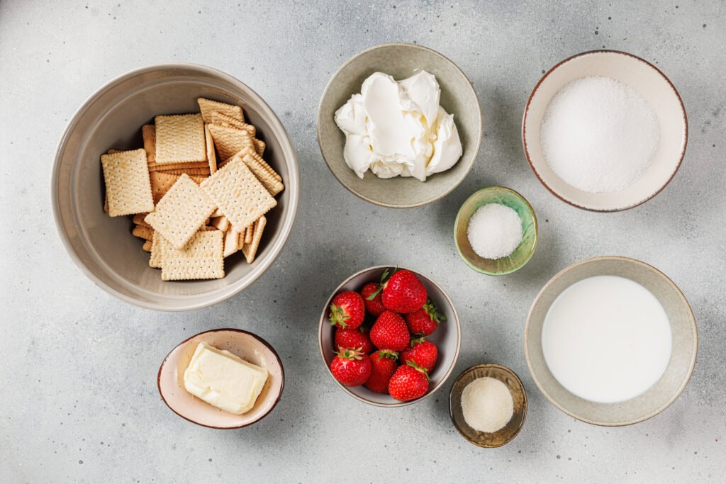 Strawberry Cheesecake Process Ingredients