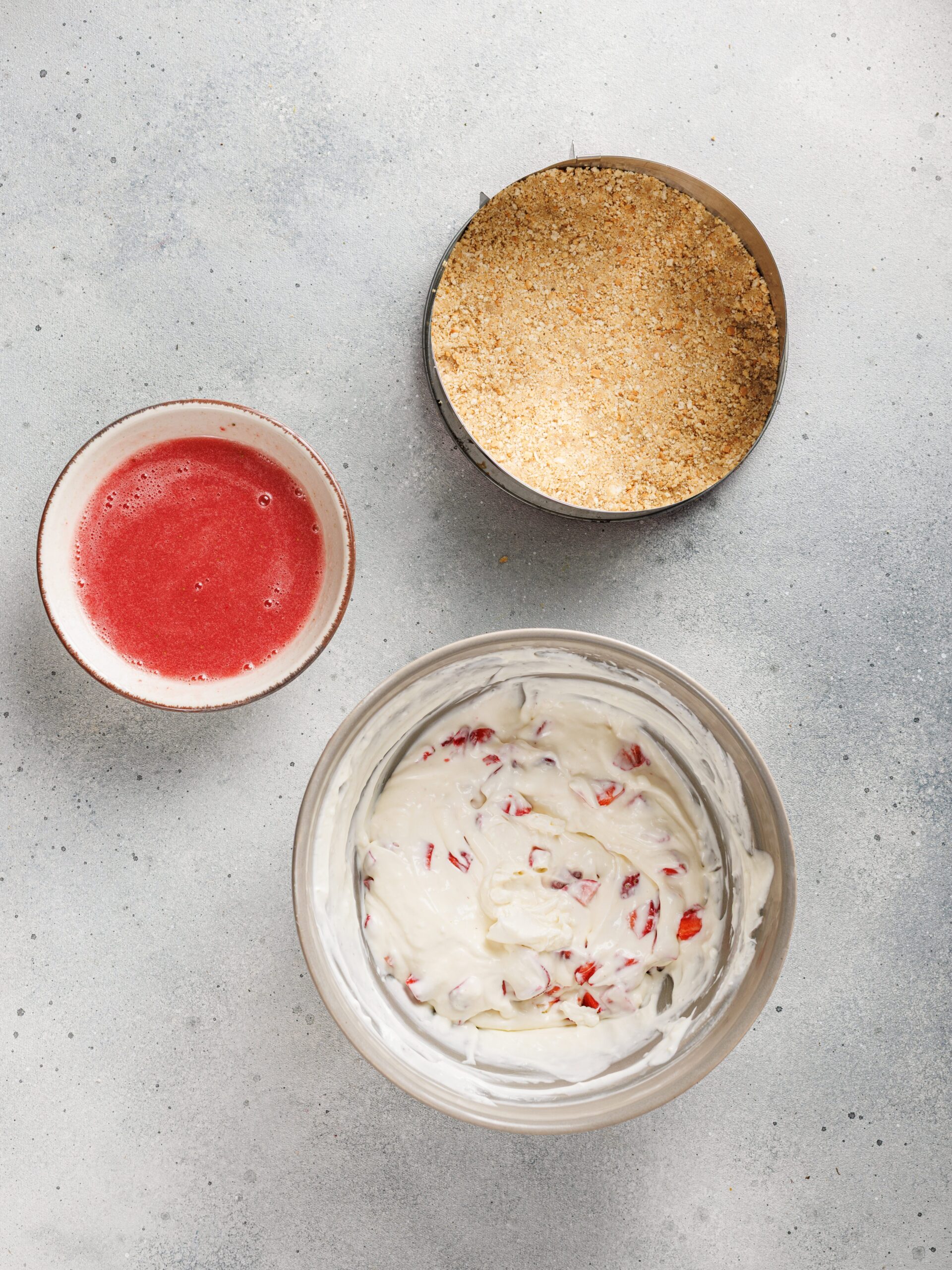 Strawberry Cheesecake Process Photo