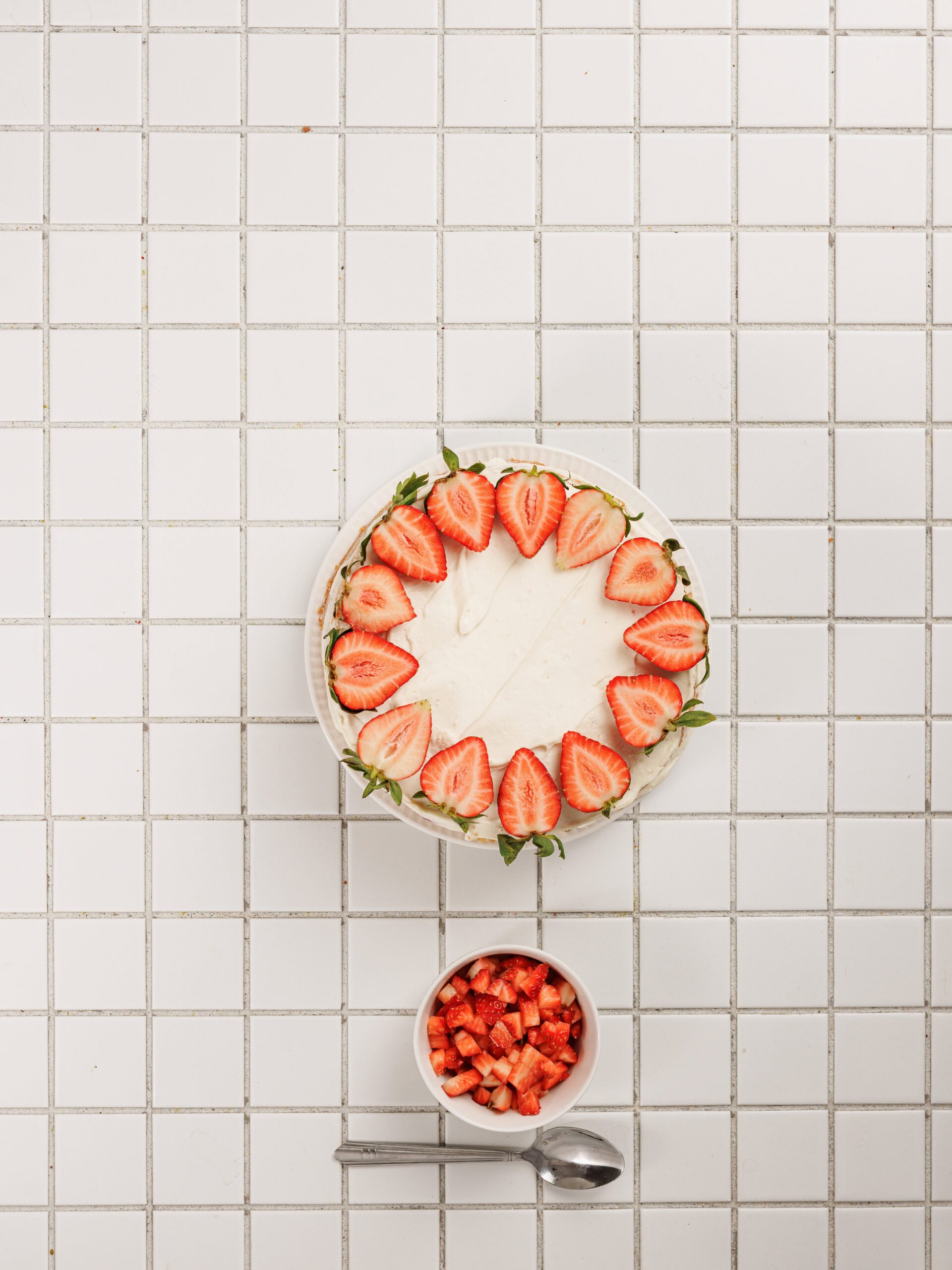 Strawberry Shortcake Layer Cake Process Photo