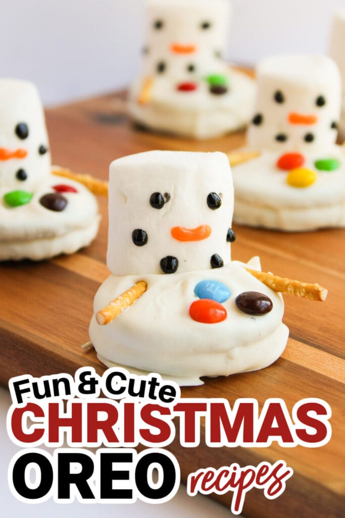 Christmas Oreo Recipe-Melted Snowman Oreos