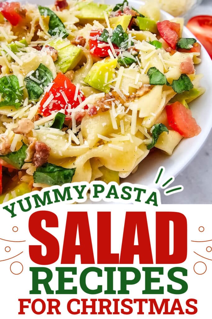 Christmas Pasta Salad - Avocado Pasta Salad