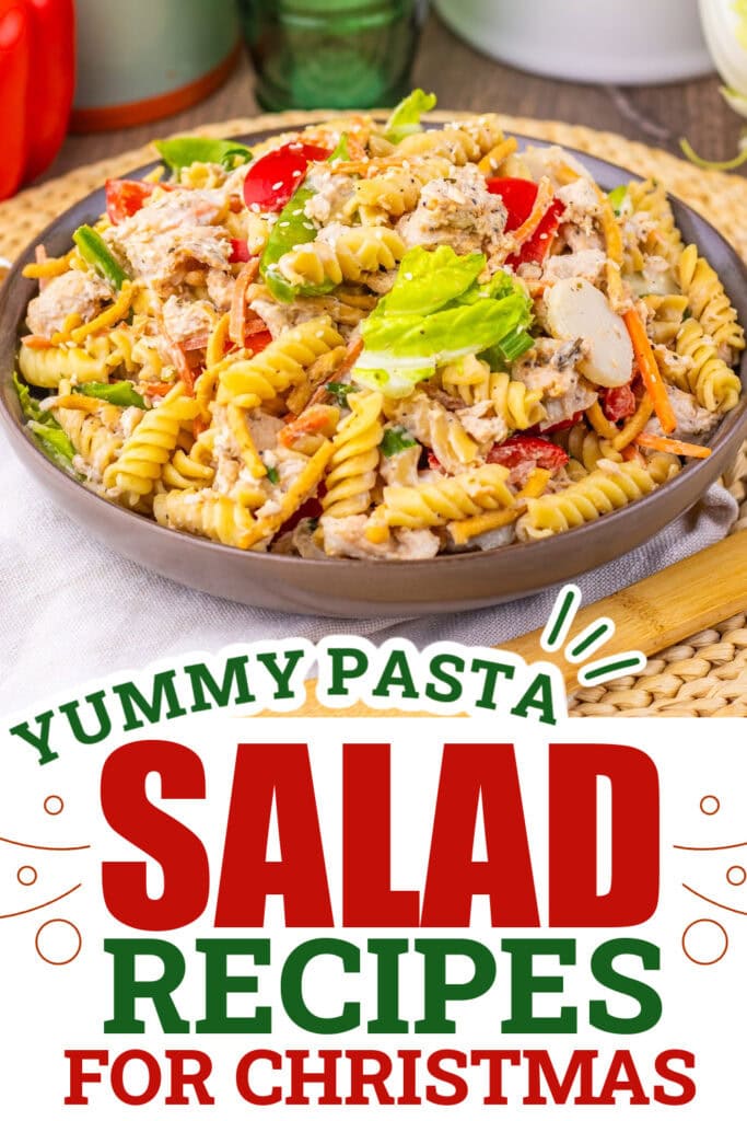 Christmas Pasta Salad - Chinese Chicken Pasta Salad