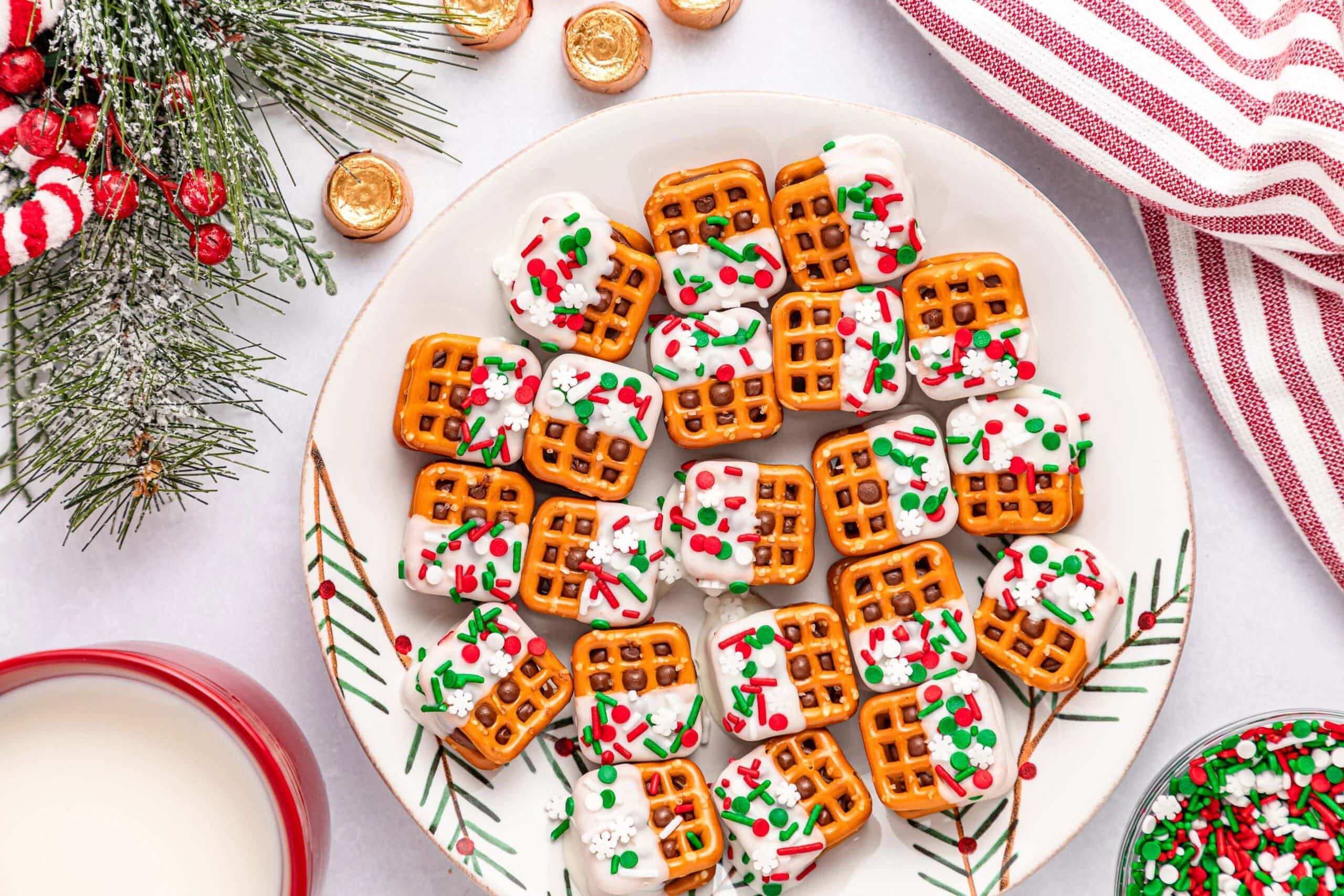 Christmas Rolo Pretzel Sandwiches