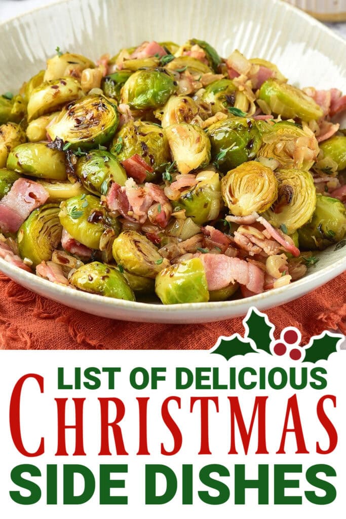 Christmas Side Dishes - Balsamic Bacon Brussels Sprouts