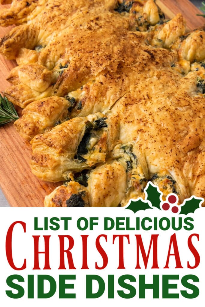 Christmas Side Dishes - Christmas Tree Spinach Dip Puff Pastry copy