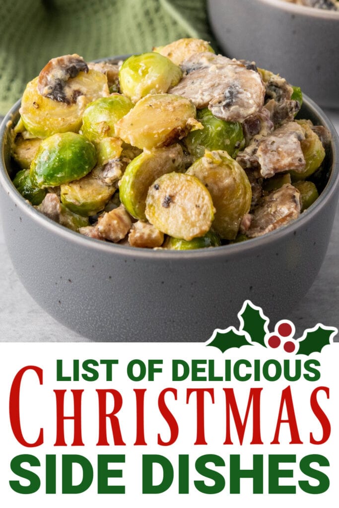 Christmas Side Dishes - Creamy Brussels Sprouts with Pancetta