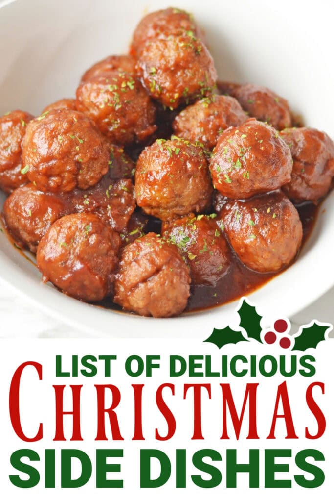 Christmas Side Dishes - Crockpot Cranberry Meatballs copy