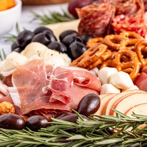 Christmas Tree Charcuterie Board on a Grazing Table