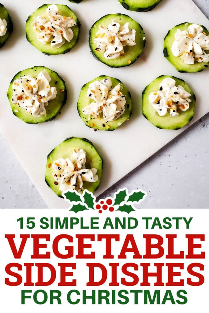 Christmas Vegetable Sides - Everything Bagel Cucumber Bites copy