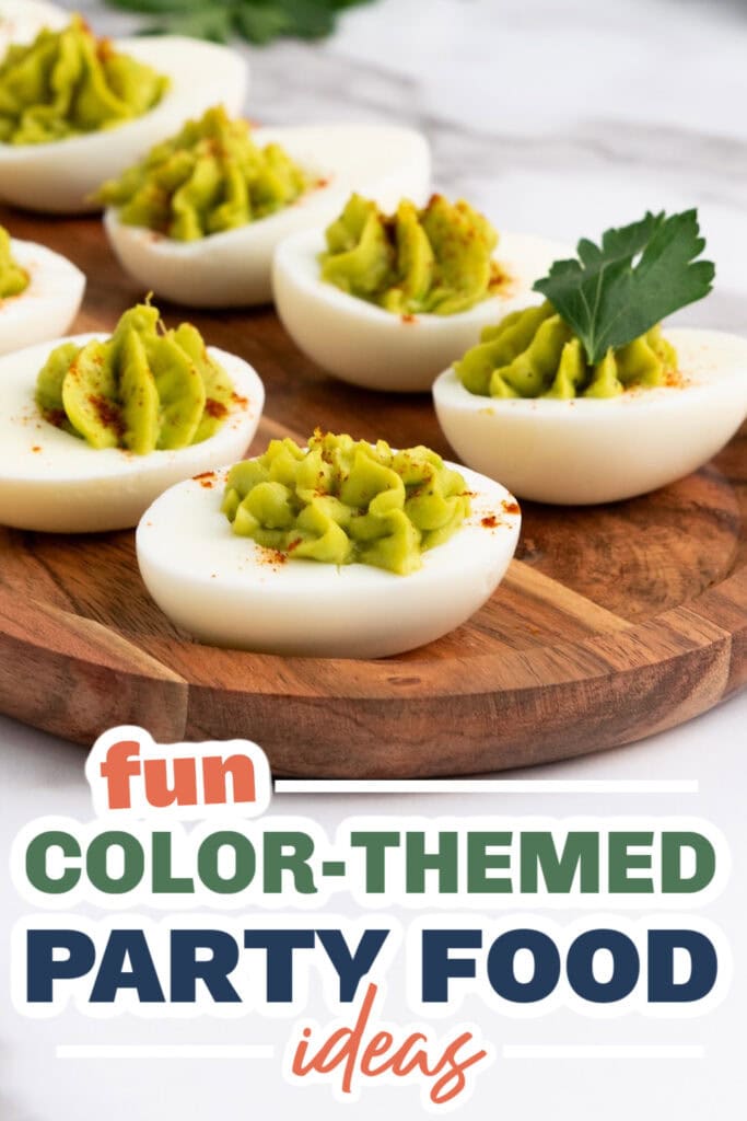 Color Party Food Ideas-Avocado Deviled Eggs