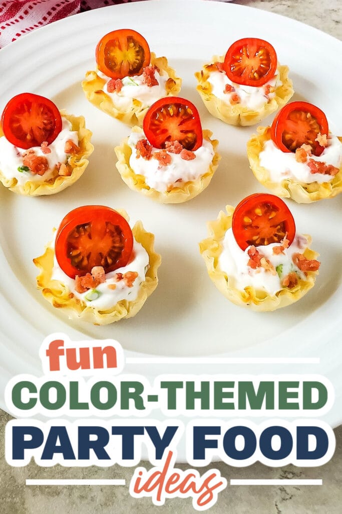 Color Party Food Ideas-BLT Phyllo Party Bites