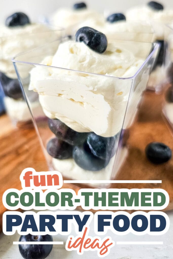 Color Party Food Ideas-Blueberry Cheesecake Parfaits