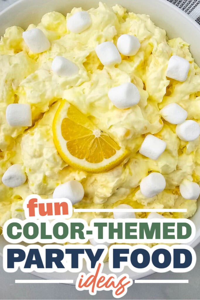 Color Party Food Ideas-Classic Lemon Fluff Salad