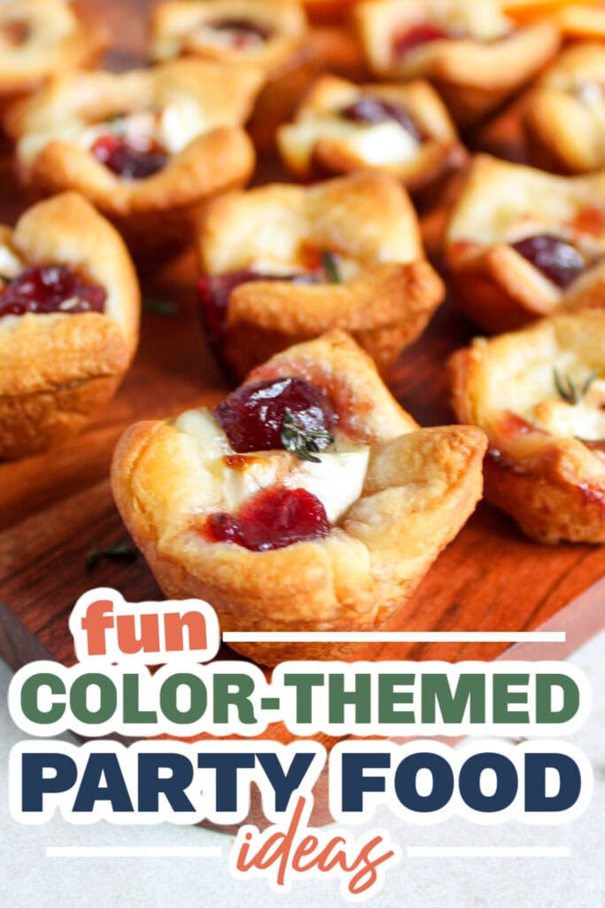 Color Party Food Ideas-Cranberry Brie Bites