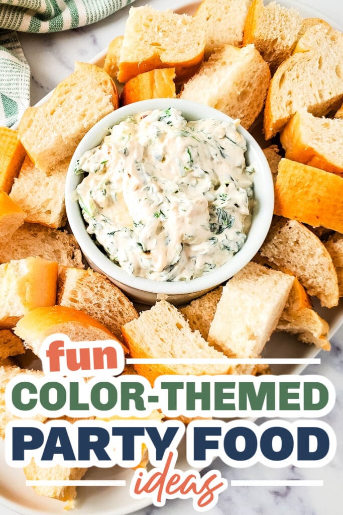 Color Party Food Ideas-Creamy Spinach Dip