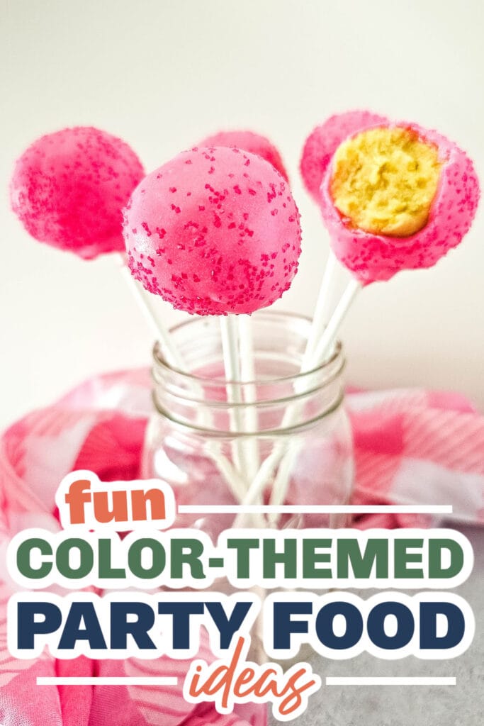 Color Party Food Ideas-DIY Pink Cake Pops