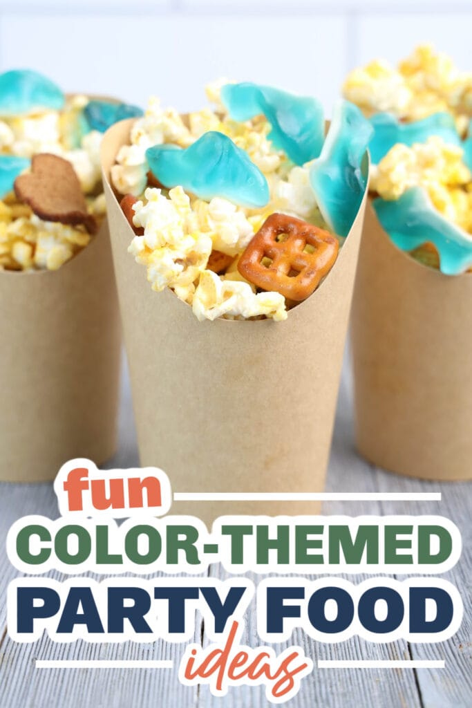 Color Party Food Ideas-Fin-tastic Shark Snack Cups