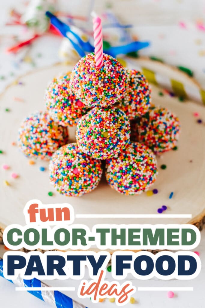 Color Party Food Ideas-FunFetti Cheesecake Bites