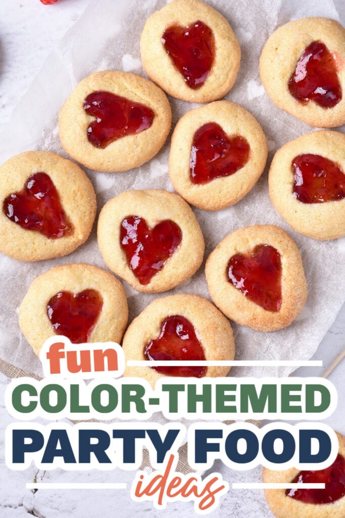 Color Party Food Ideas-Heart Print Cookies