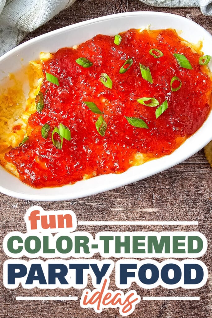 Color Party Food Ideas-Pepper Jelly Cheese Dip