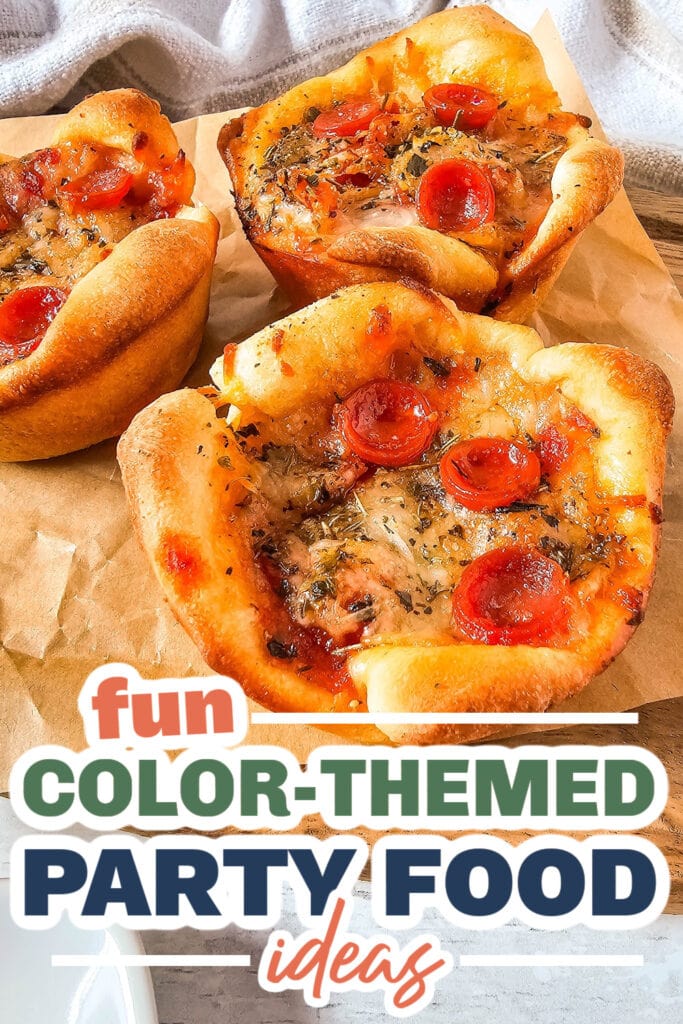 Color Party Food Ideas-Pepperoni Pizza Puffs
