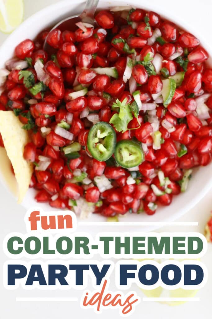 Color Party Food Ideas-Pomegranate Salsa