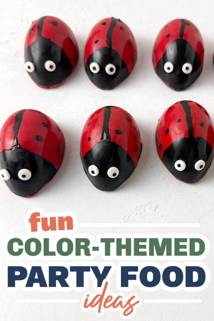 Color Party Food Ideas-Red Velvet Ladybug Truffles