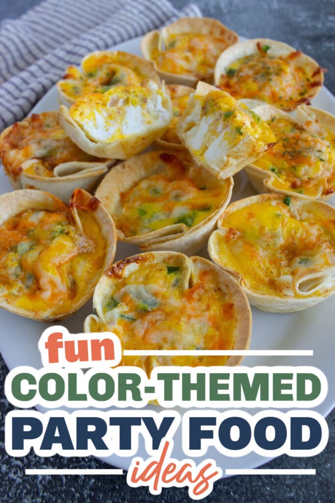 Color Party Food Ideas-Three Cheese Mini Quiches