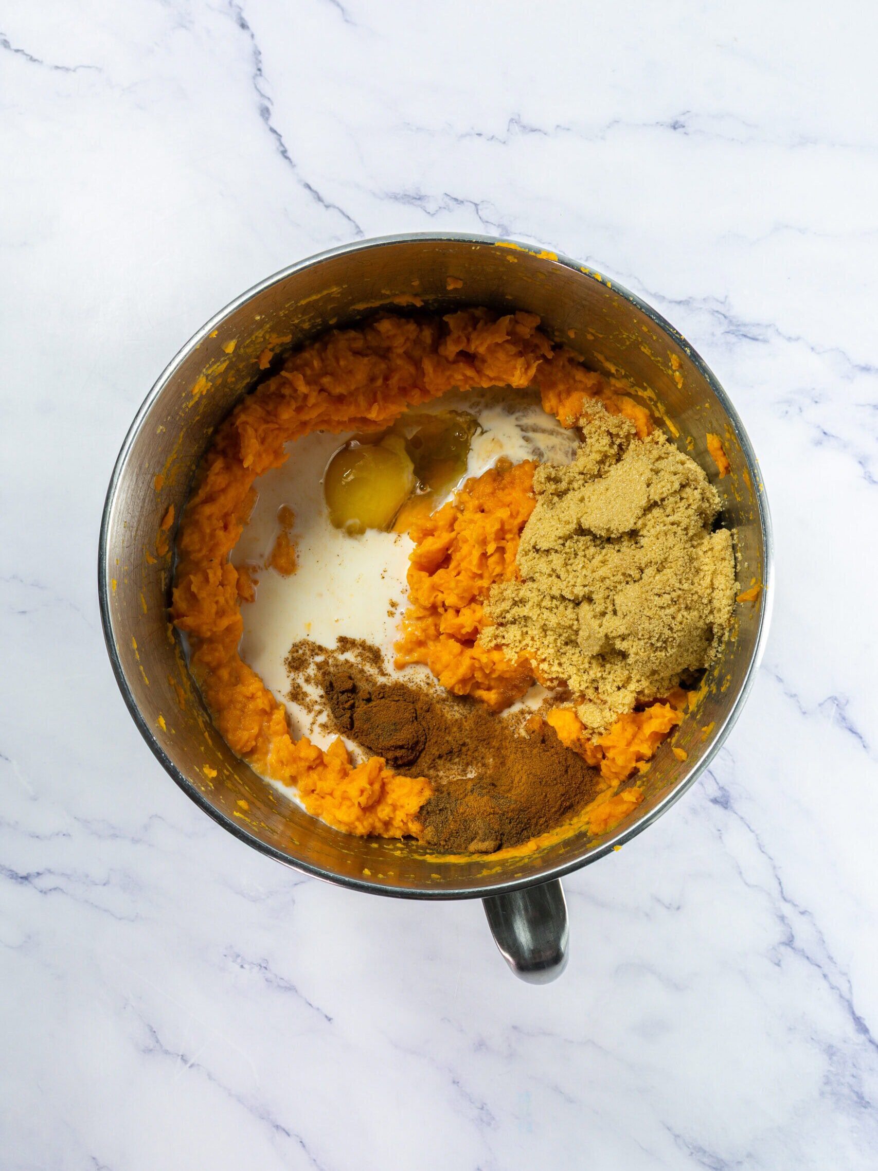 Sweet Potato Casserole Side Dish Process Photo