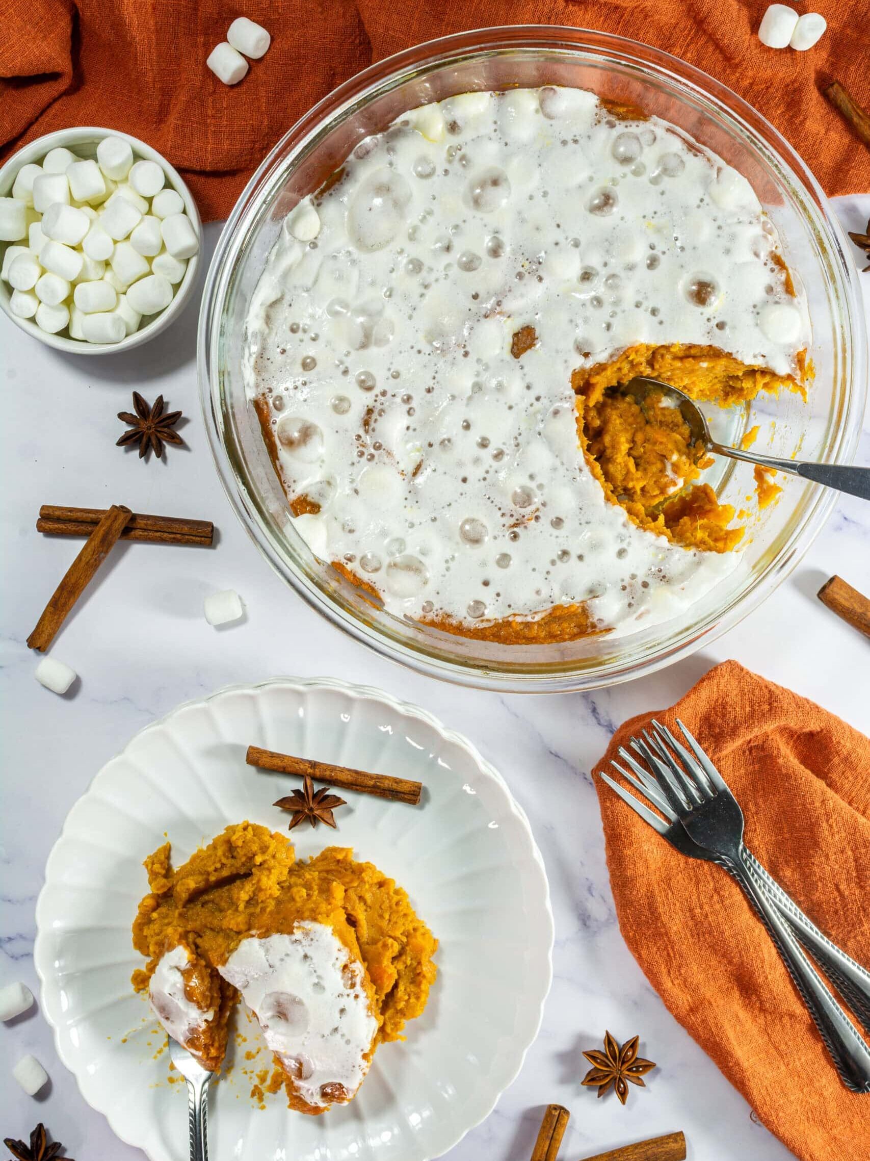 Sweet Potato Casserole Side Dish Process Photo
