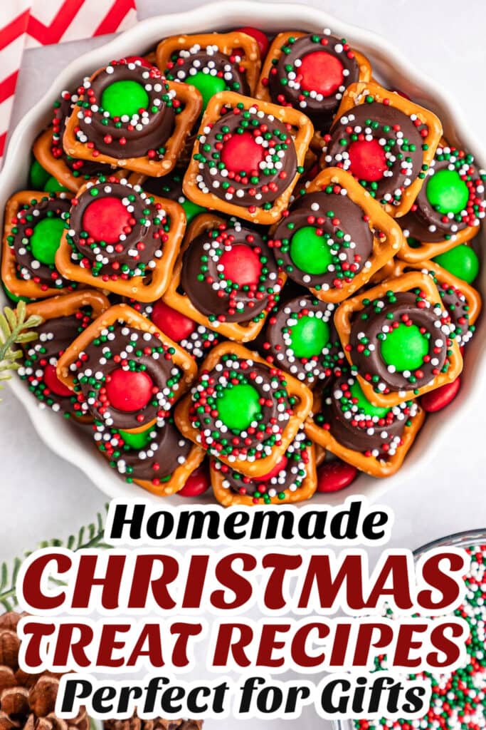 Gifting Christmas Treats-Christmas Rolo Pretzel Bites