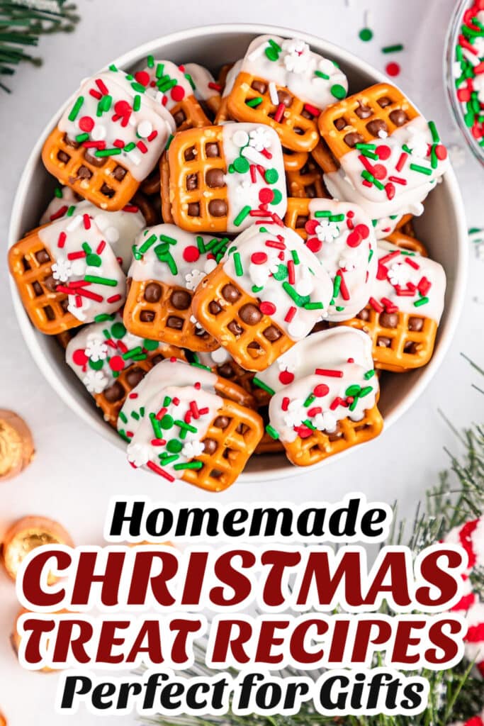 Gifting Christmas Treats-Christmas Rolo Pretzel Sandwiches