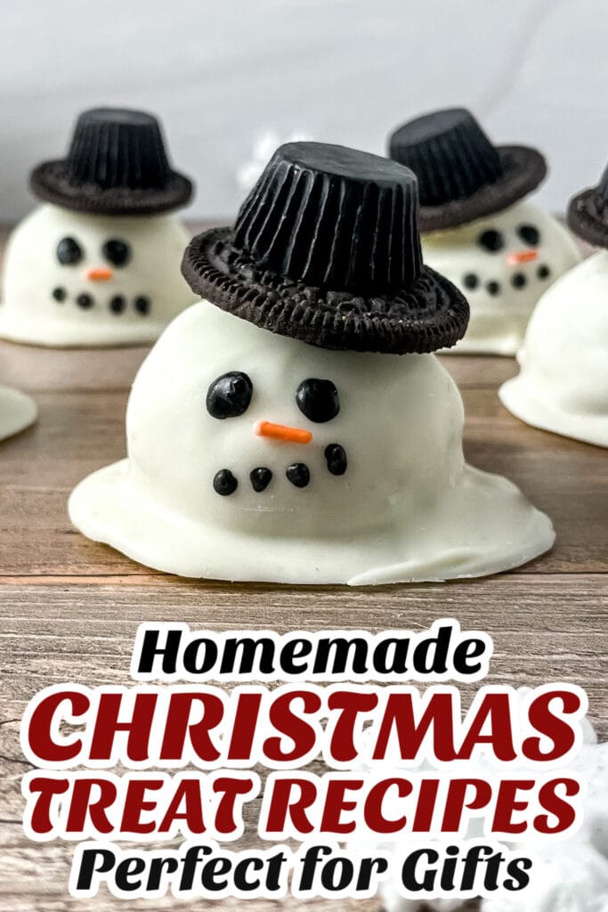 Gifting Christmas Treats- Cookie Dough Snowman Truffles