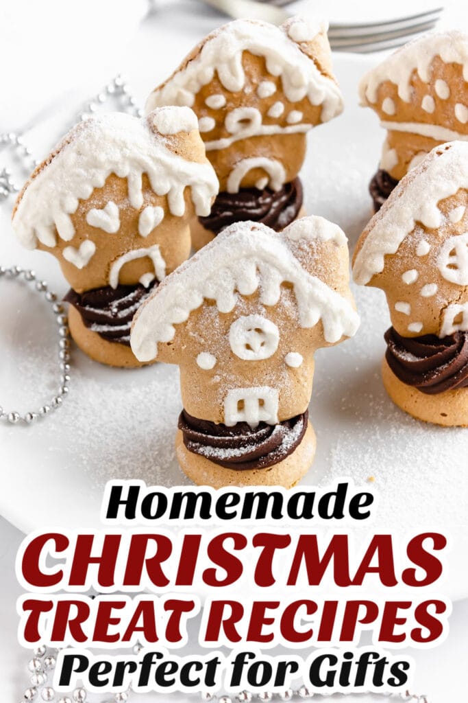 Gifting Christmas Treats-Gingerbread House Macarons