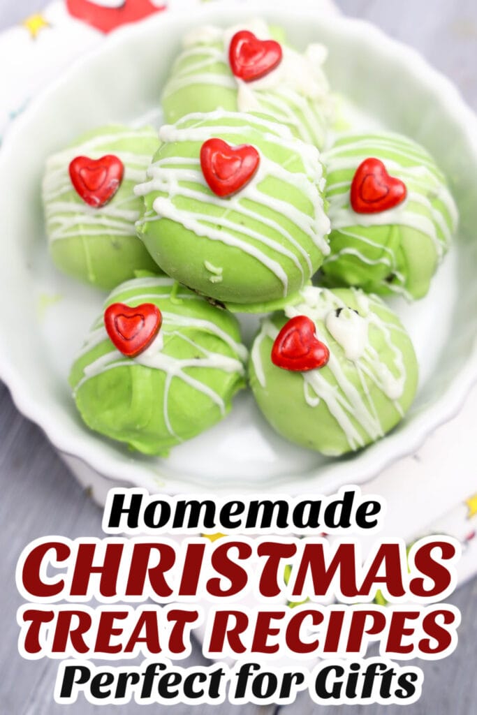 Gifting Christmas Treats-Grinch Oreo Balls