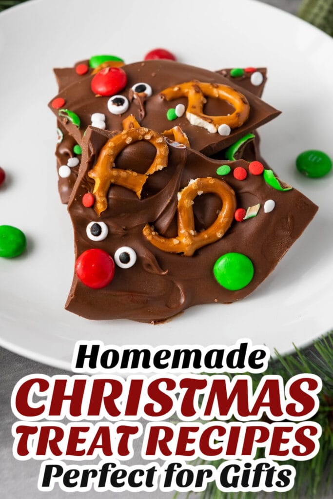 Gifting Christmas Treats-Reindeer Chocolate Bark