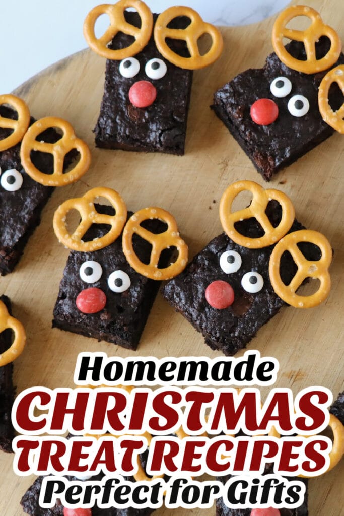 Gifting Christmas Treats-Rudolph Brownies