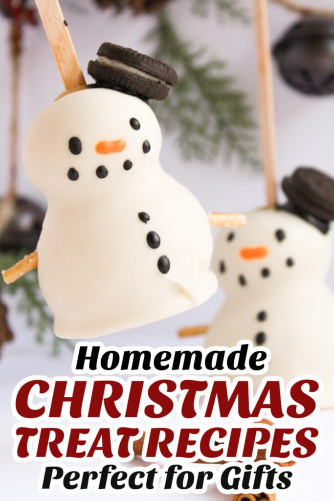 Gifting Christmas Treats-Snowman Cake Pops