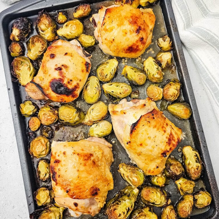 Honey Mustard Sheet Pan Chicken Thighs featured image