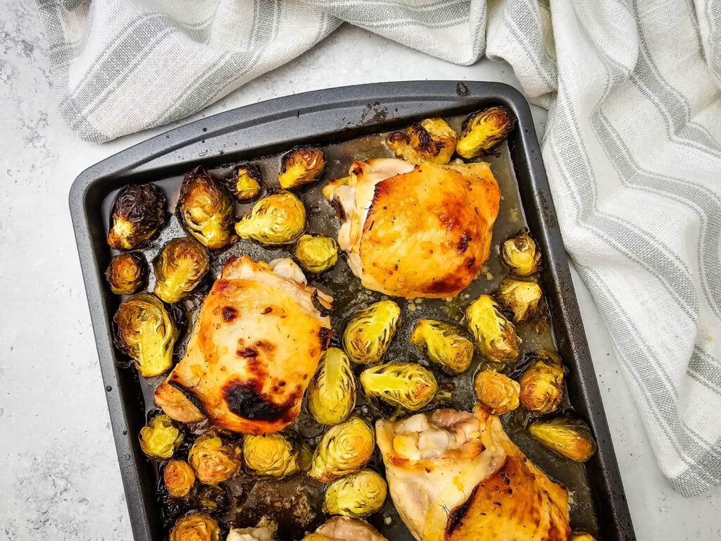 Honey Mustard Sheet Pan Chicken Thighs