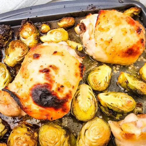 Honey Mustard Sheet Pan Chicken Thighs