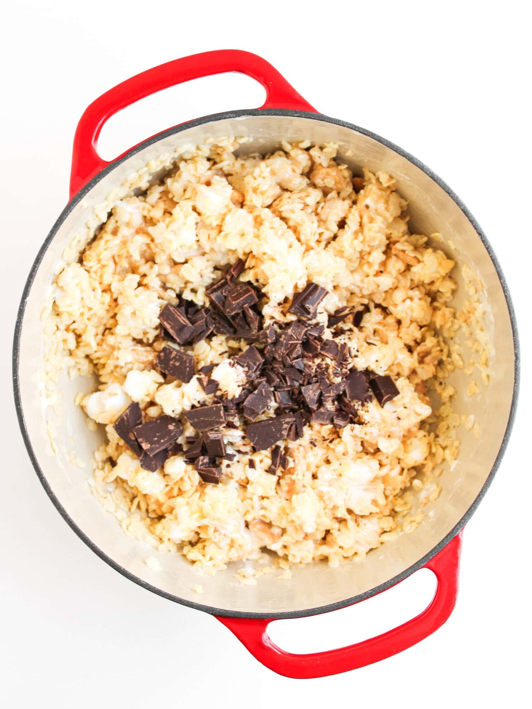 S’mores Rice Krispie Bars Process Photo
