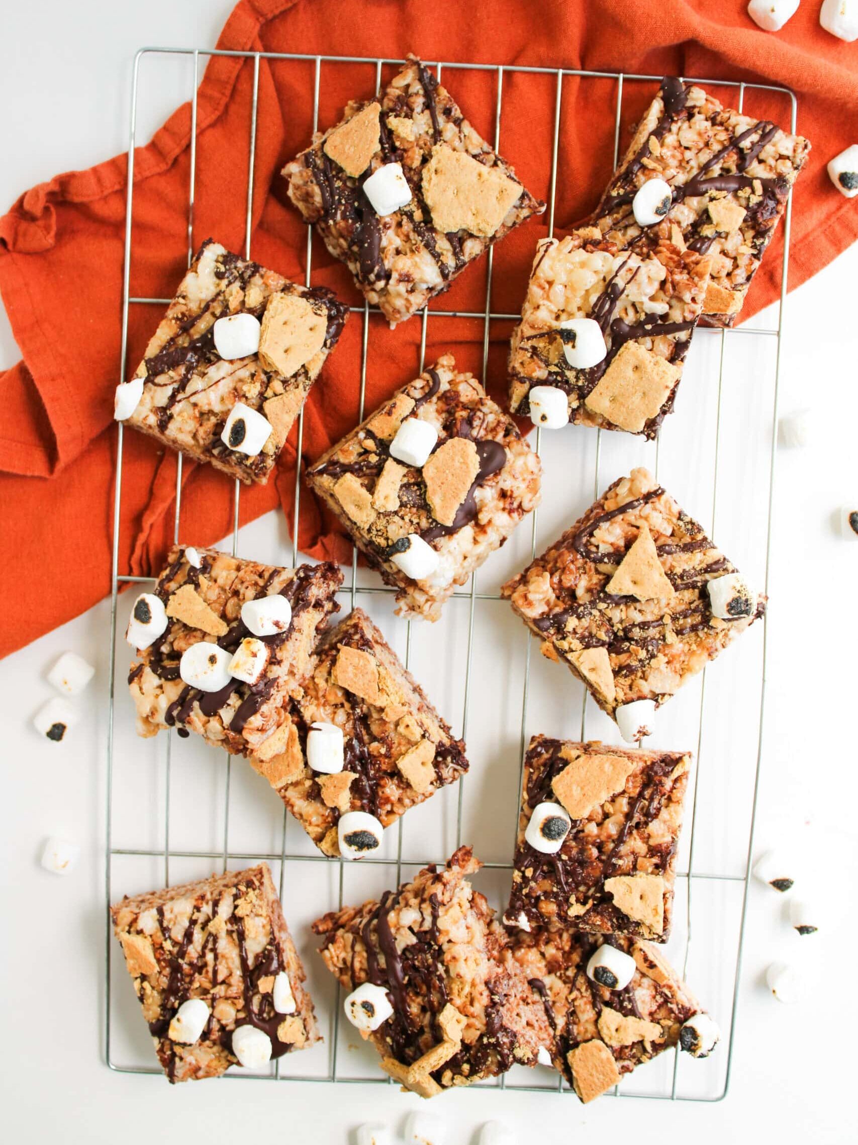 S’mores Rice Krispie Bars Process Photo